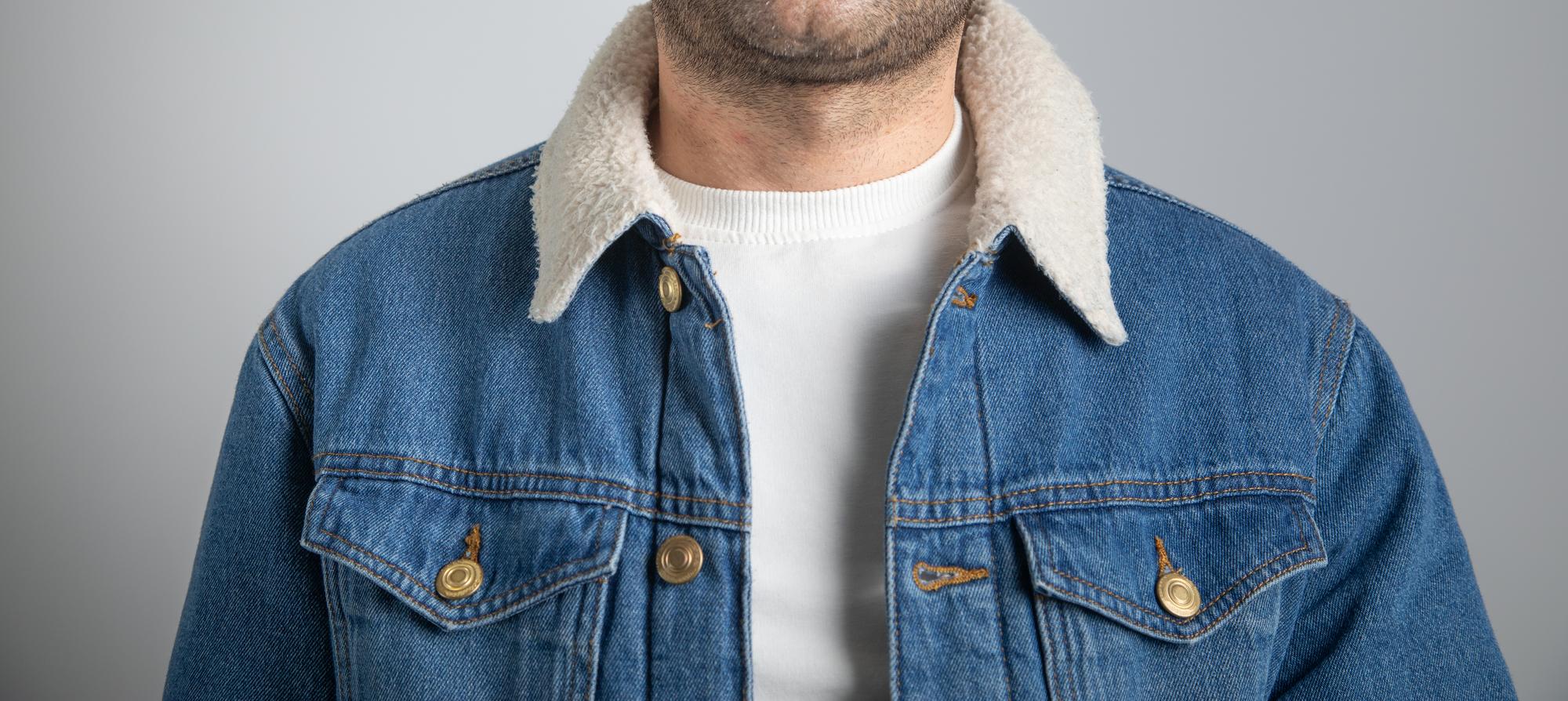 embroidered denim jacket cuff detail